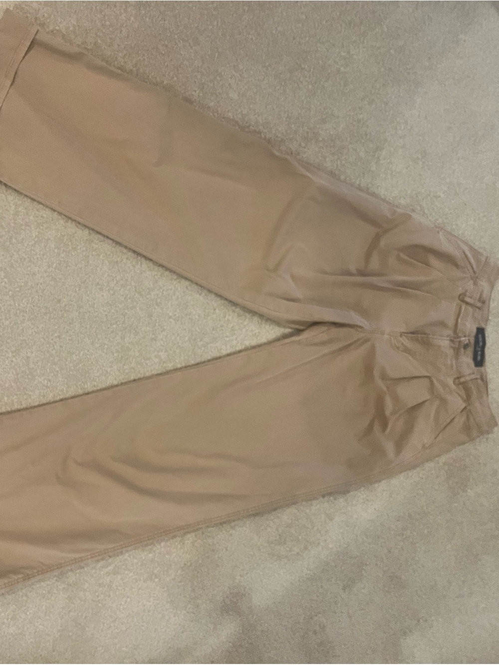 Veronica Beard Beige High-Rise Pleated Pants - Picture 3 of 6